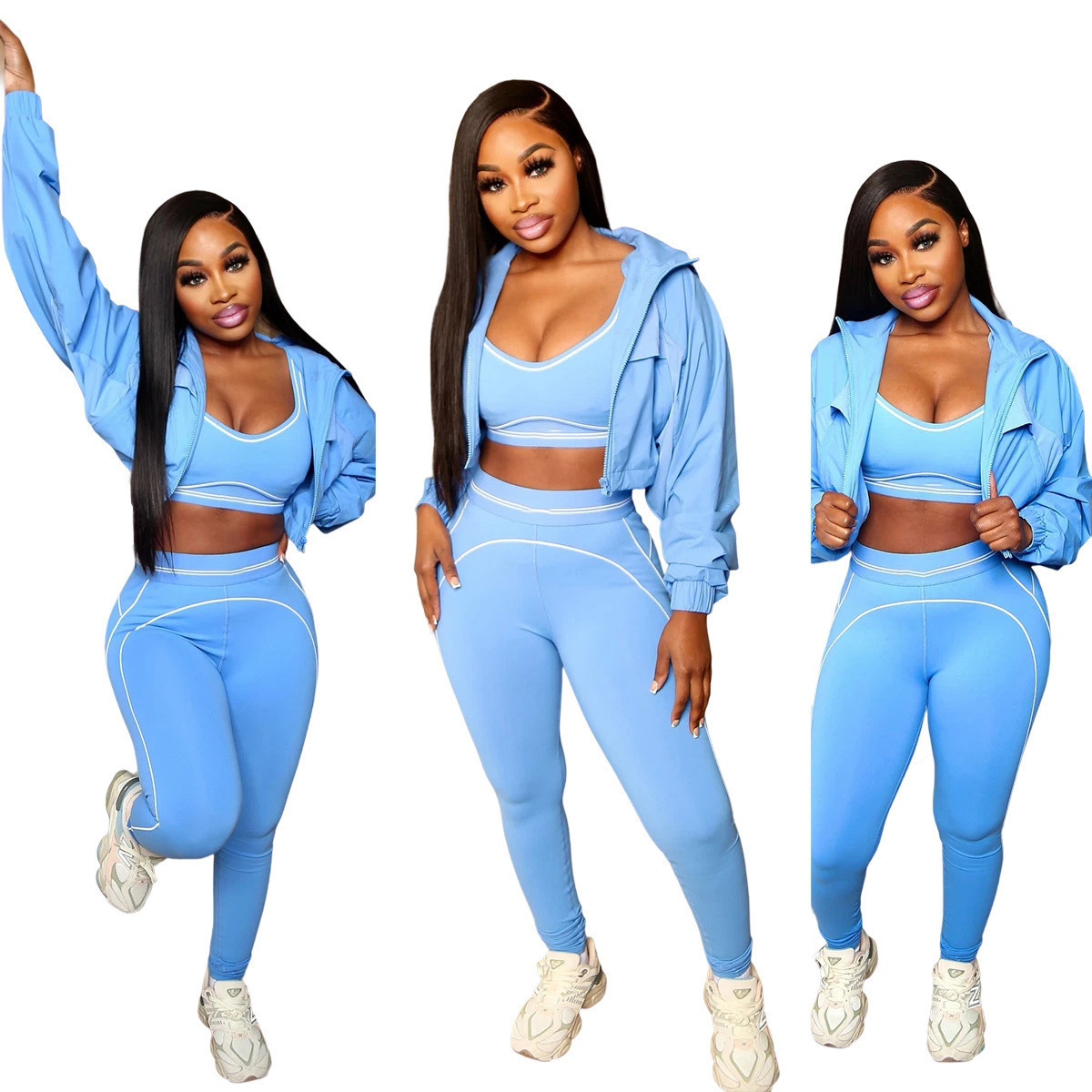 Women's High-Waist Tummy Control Seamless Workout Tank & Leggings Set