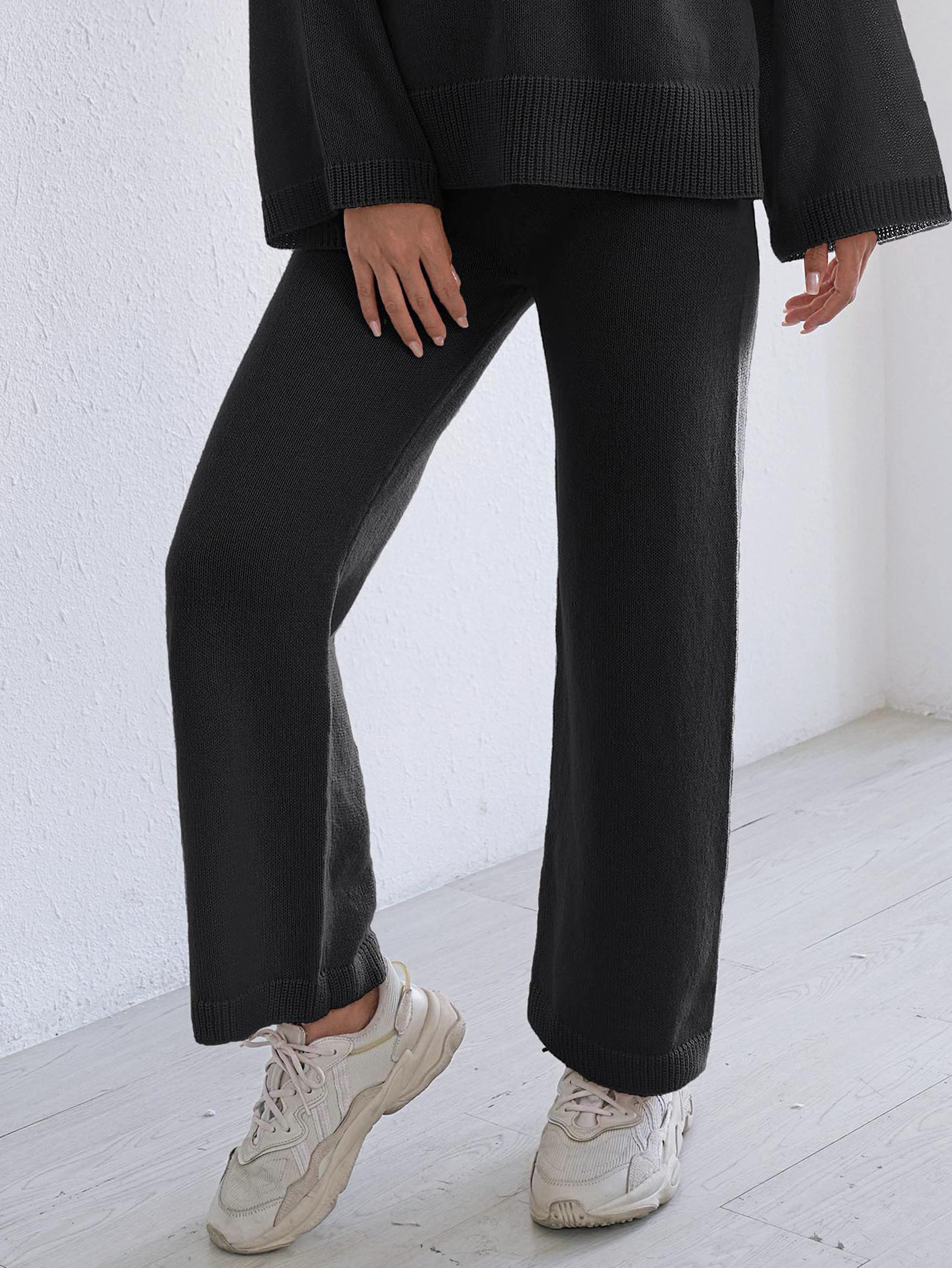 High-Waist Straight-Leg Wide-Leg Casual Pants