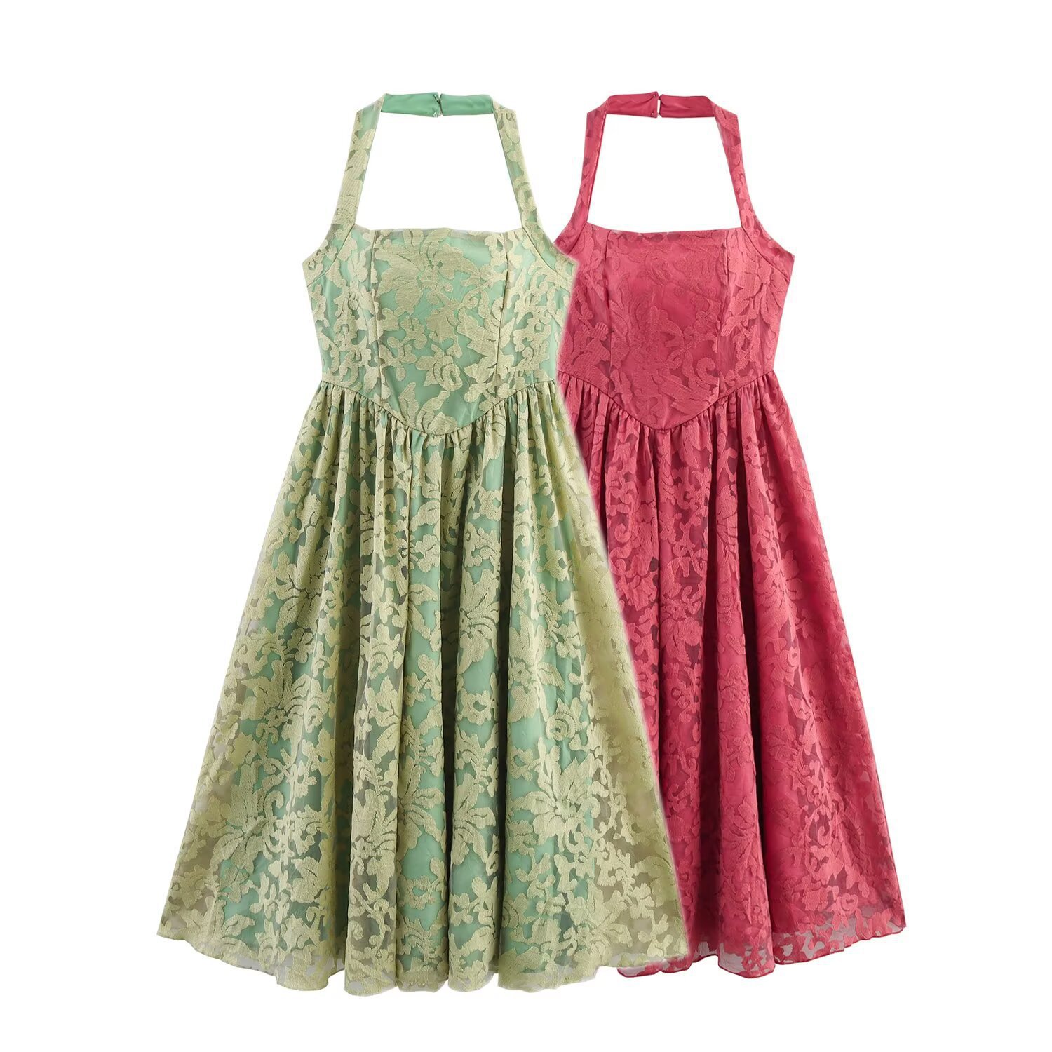 Women's Halter Open-Back A-Line Long Dress
