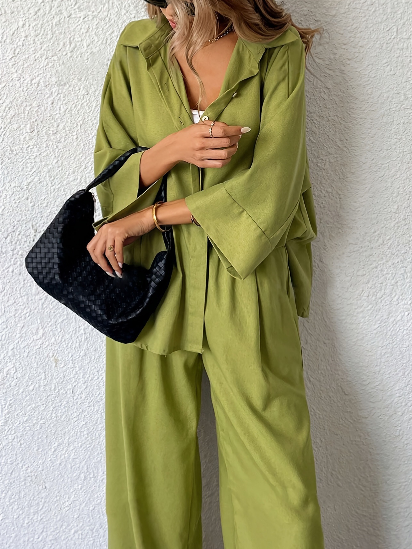 Women's Shirt and Pants Set Plus Size Loose Fit Two-Piece
