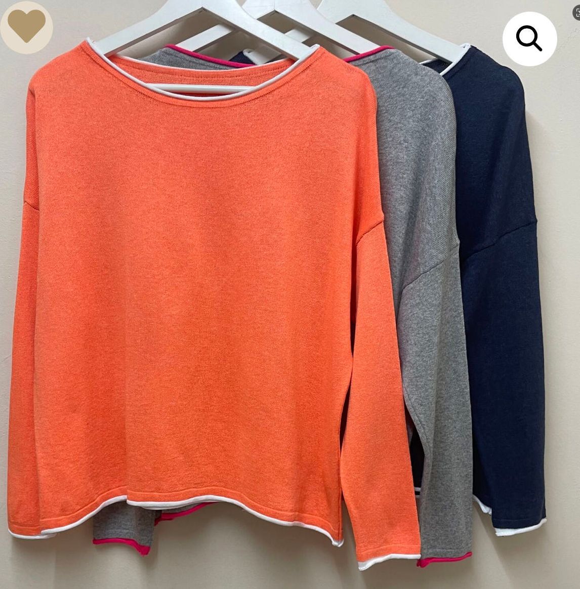Women's Color-Block Crewneck Long-Sleeve Core-Spun Sweater