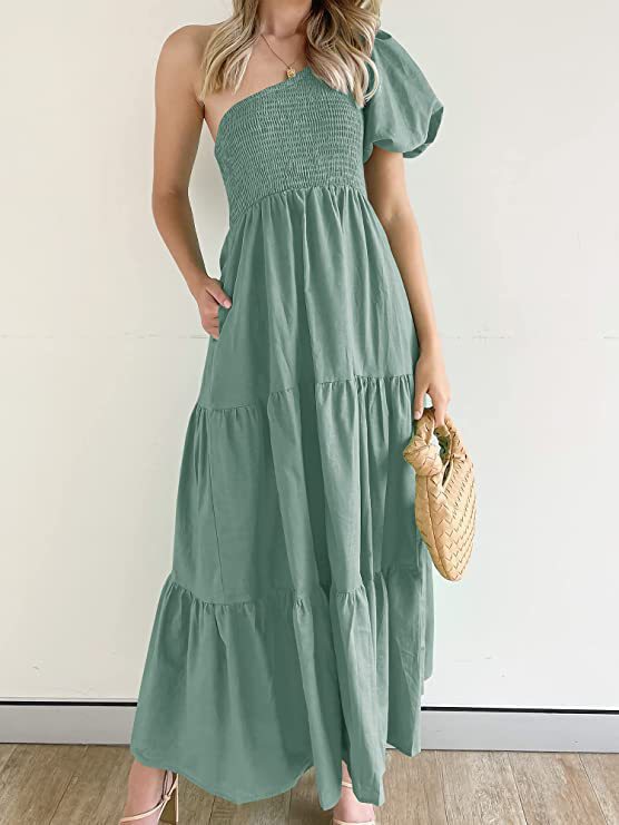 Boho Sleeveless High-Waist Midi Dress