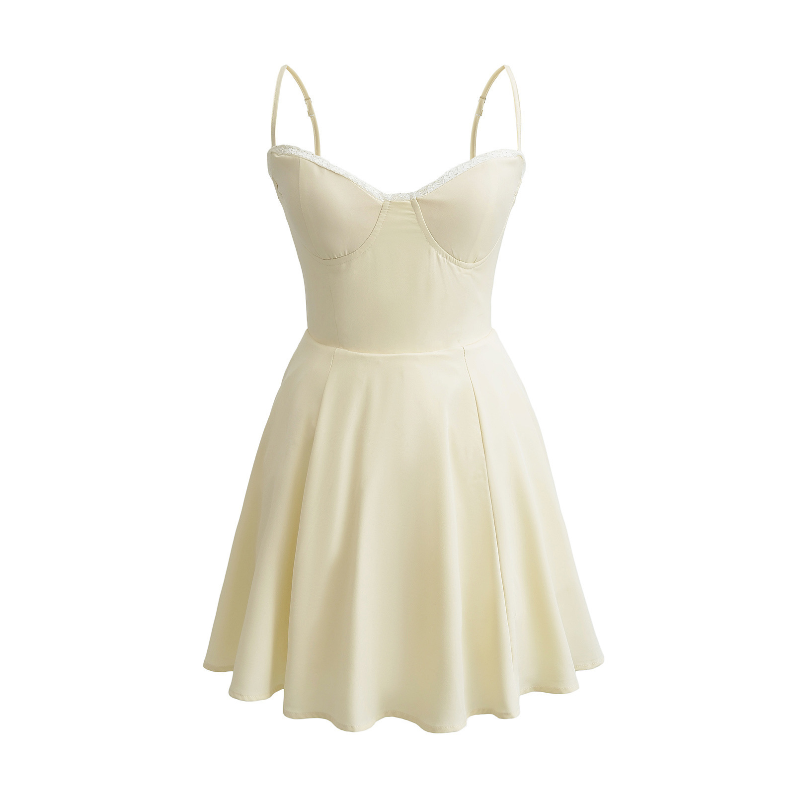 Lace Mesh Cami Dress with Padded Cups