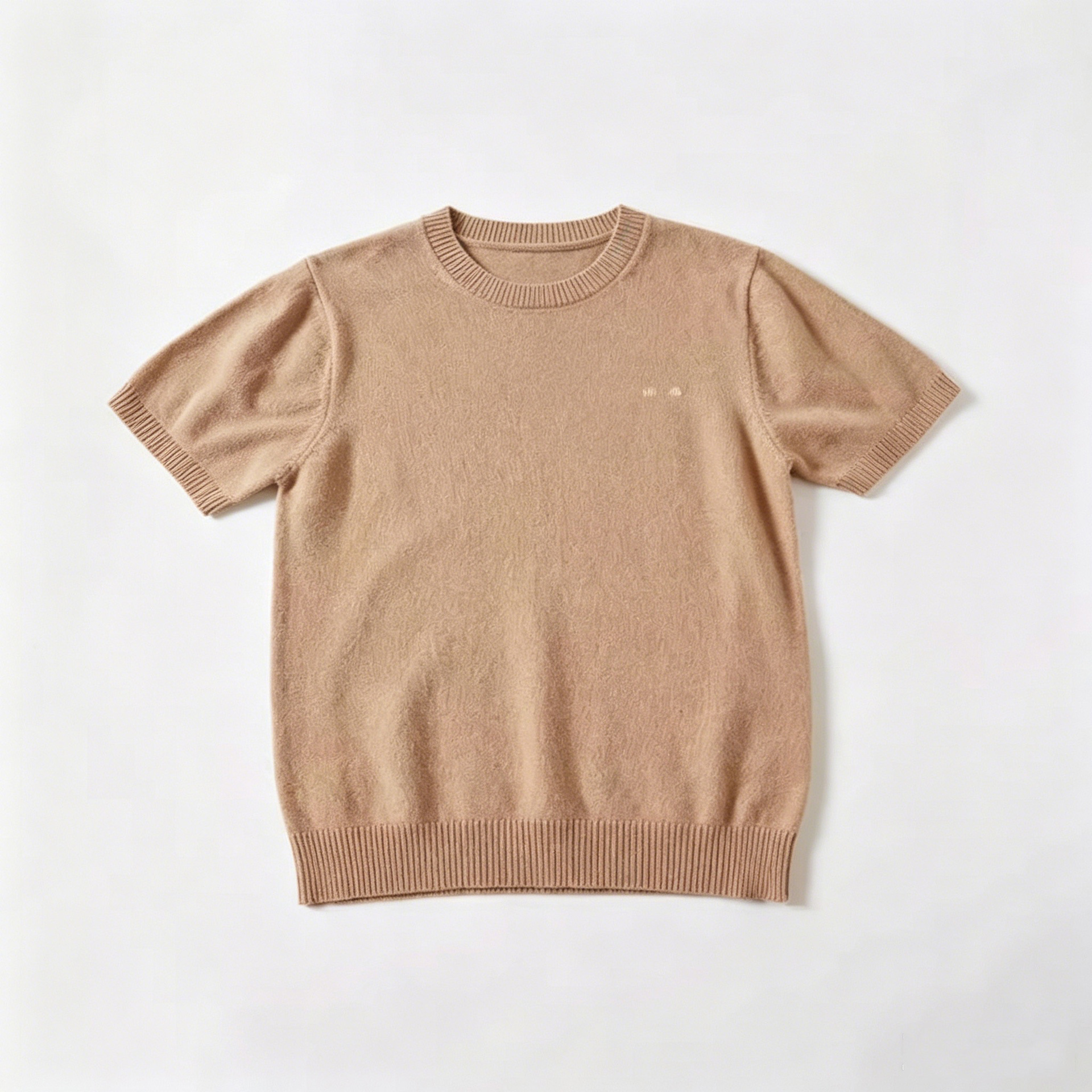 Slim Fit Crewneck Short Sleeve Tee with Letter Logo