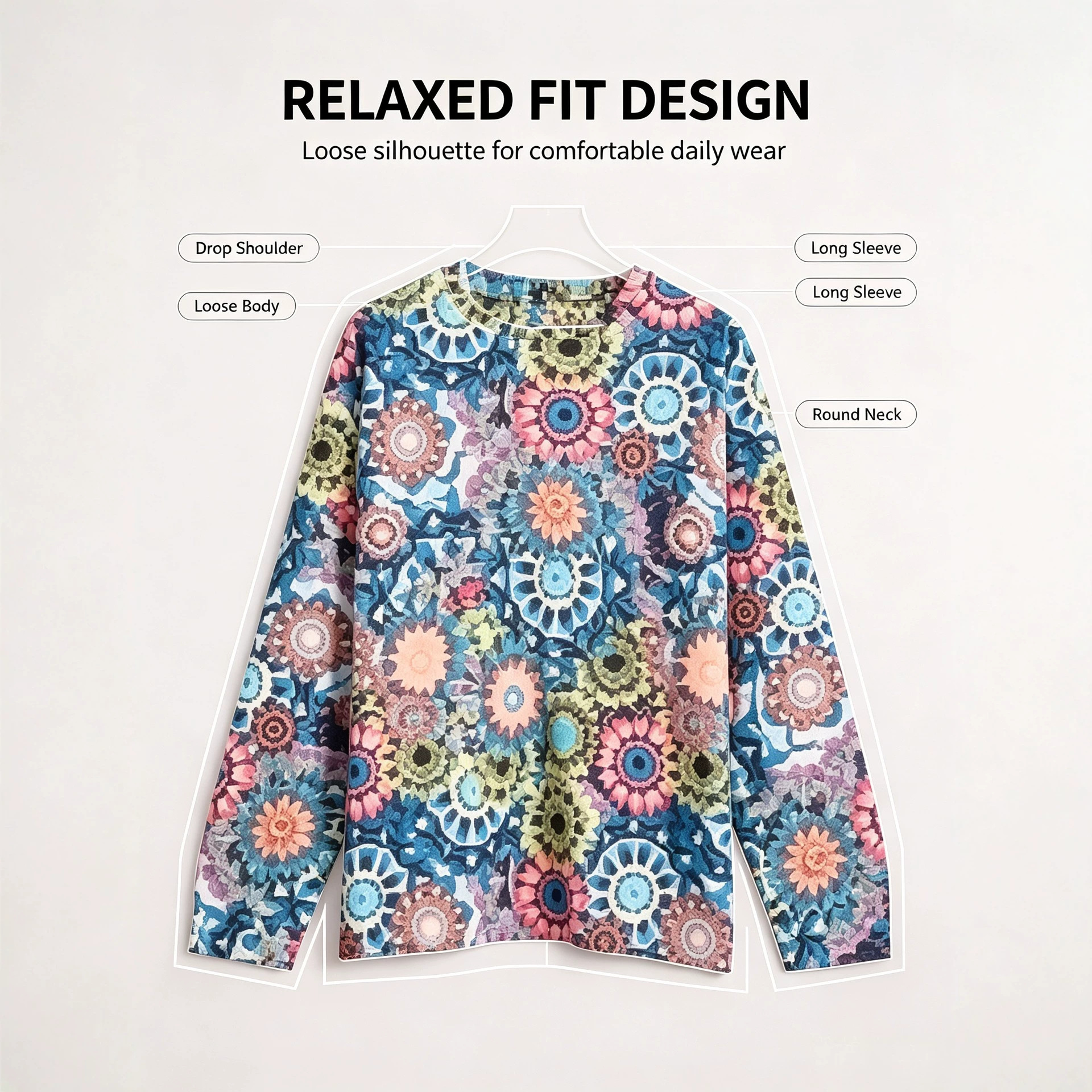 Women's Christmas 3D Print Crewneck Sweater