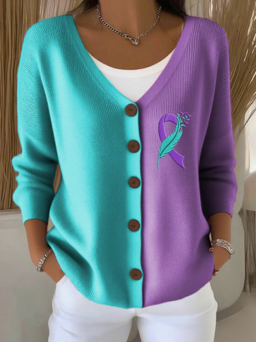 Casual Long-Sleeve Open-Front Cardigan Sweater