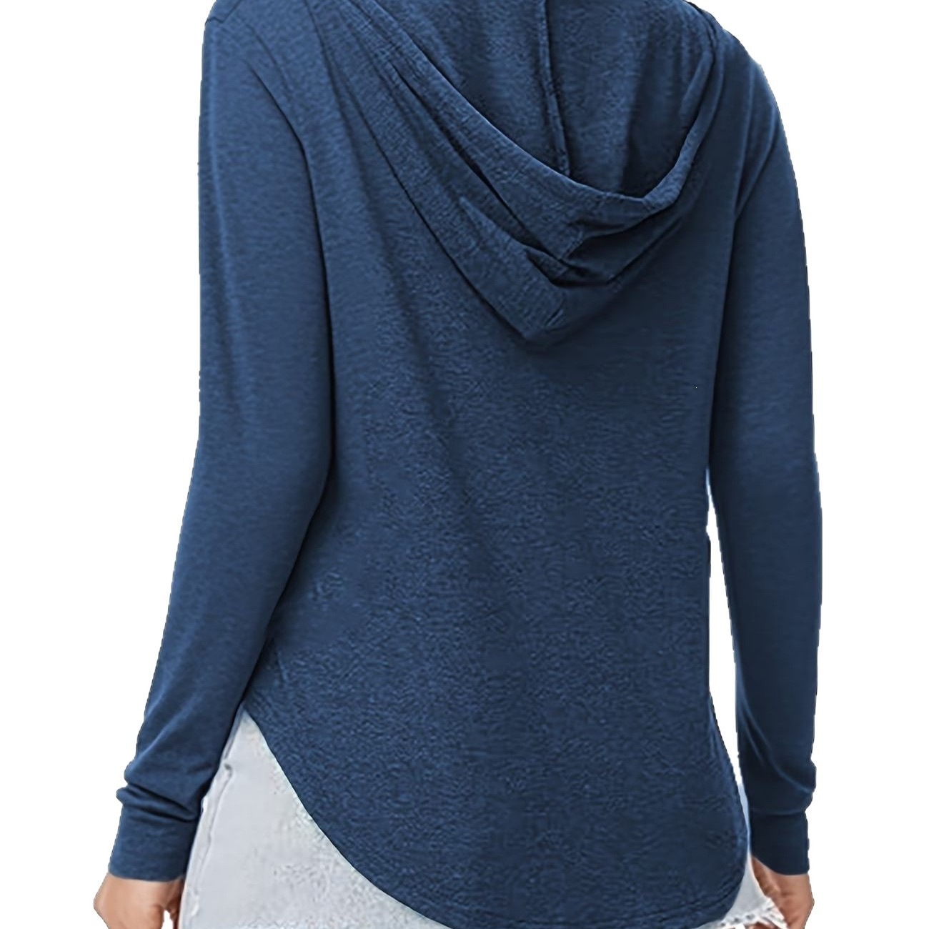 Women's Hooded Long-Sleeve Sweatshirt Top