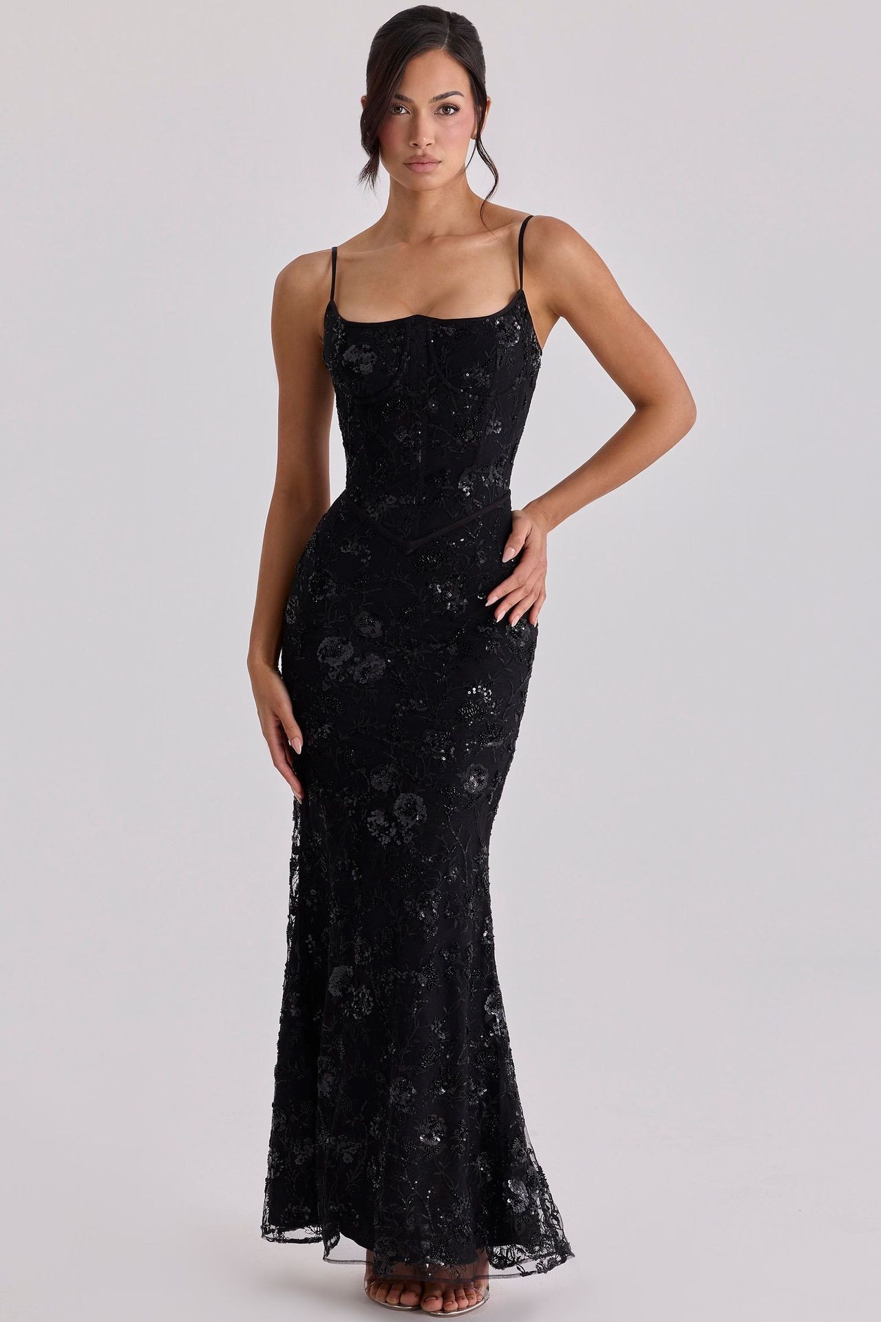 Elegant Low-Neck Sleeveless Lace-Up Backless Dress
