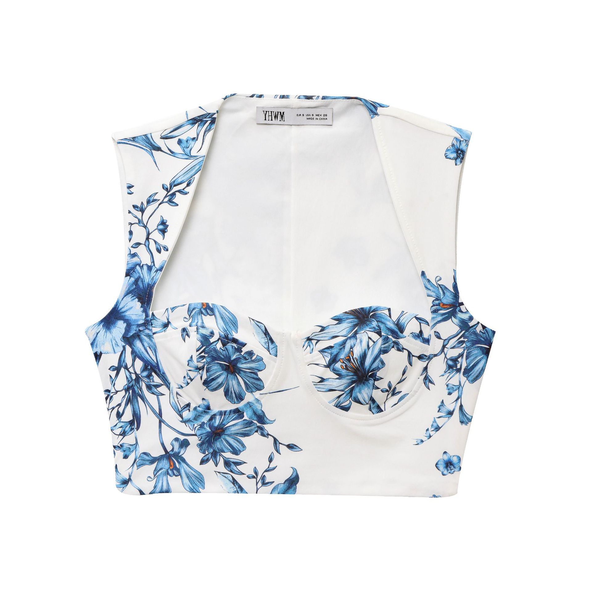 Women's Floral Print Halter Neck Dress Set