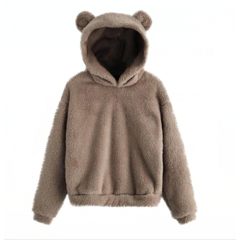 2023 New Fall/Winter Fleece Bunny Ear Hooded Warm Sweater Hoodie for AliExpress, eBay, Amazon Europe & America