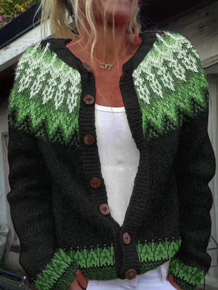 Women's Colorblock Open-Front Cardigan Sweater