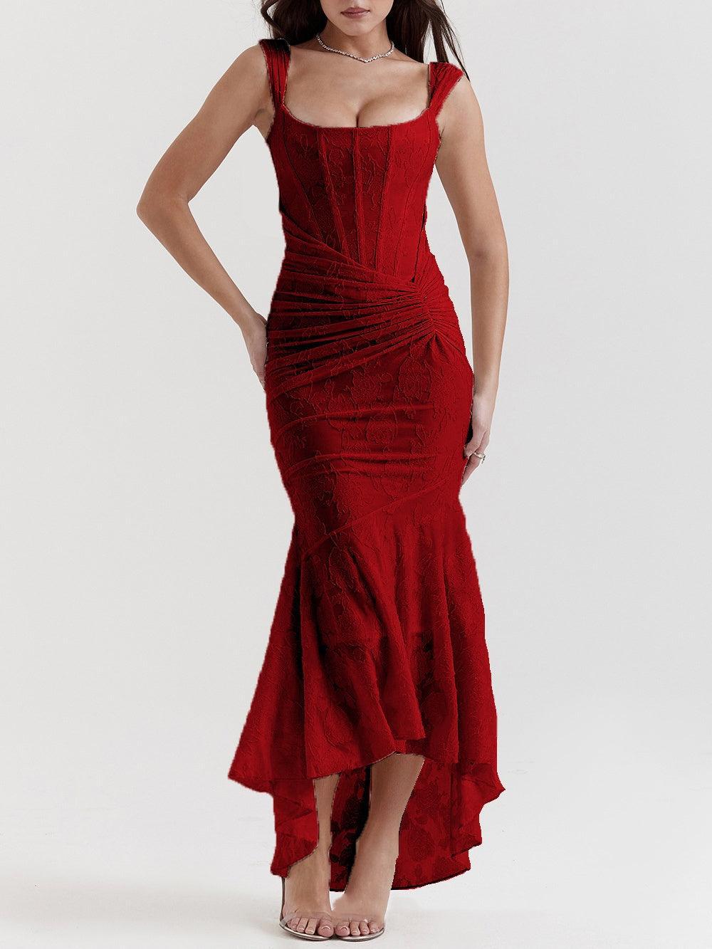 Sexy Off-Shoulder Corset Mermaid Maxi Dress