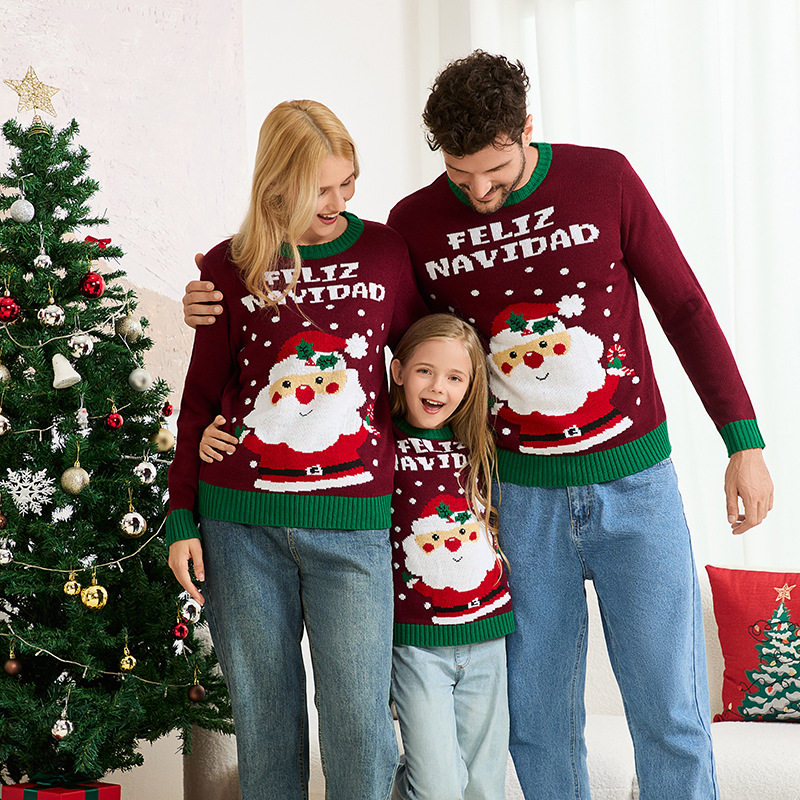 Christmas Santa Pullover Sweater for Couples and Family