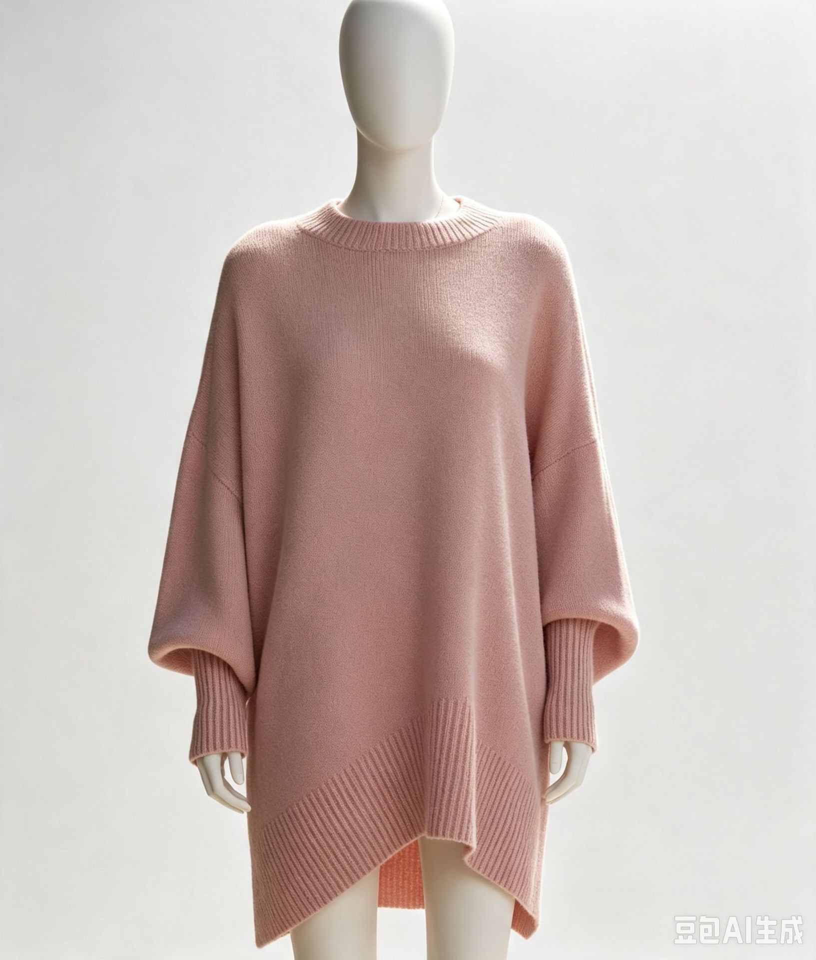 Women's Crewneck Pullover Knit Sweater Loose Relaxed Solid Color