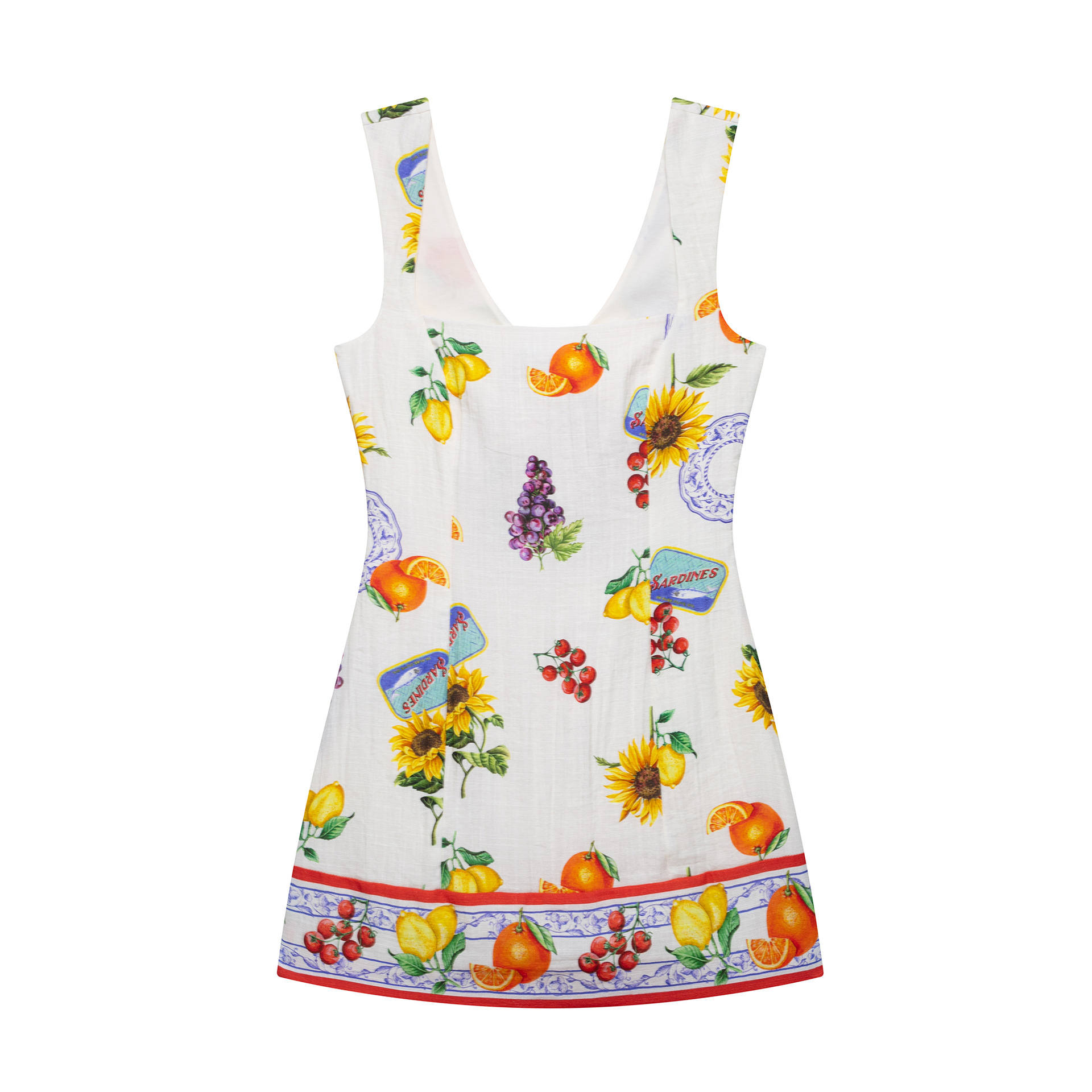 Women's Printed Short Waist-Cinching Dress