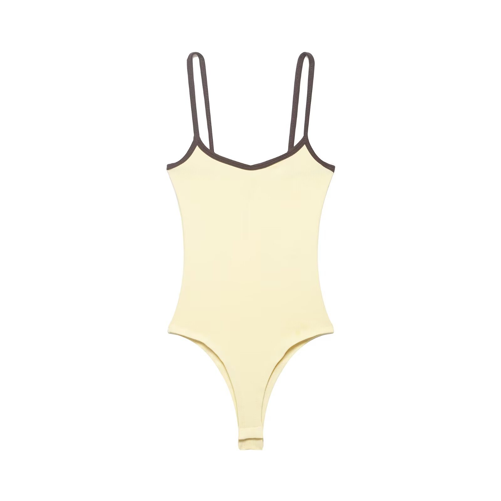 Color-Block Open-Back One-Piece Swimsuit