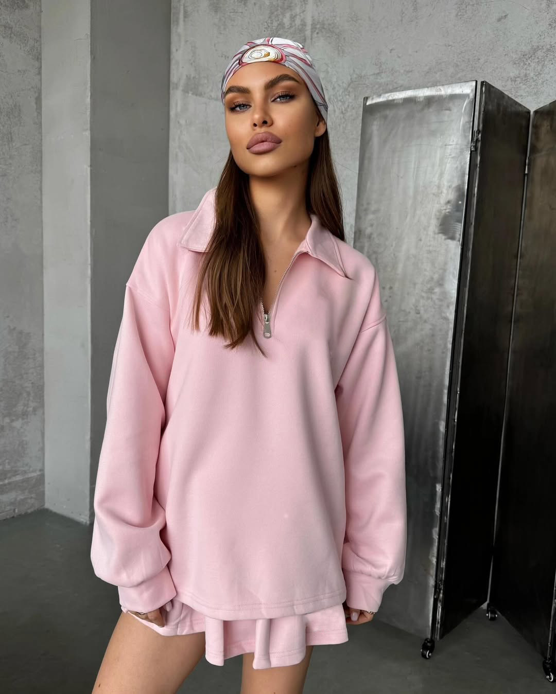 Women's Long-Sleeve Cardigan Hoodie & Mini Skirt Two-Piece Set