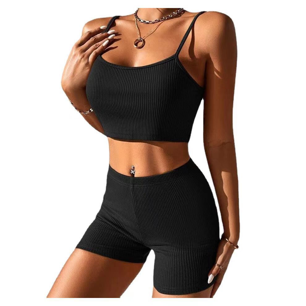 Women's Sleeveless Cami & Shorts Yoga Set