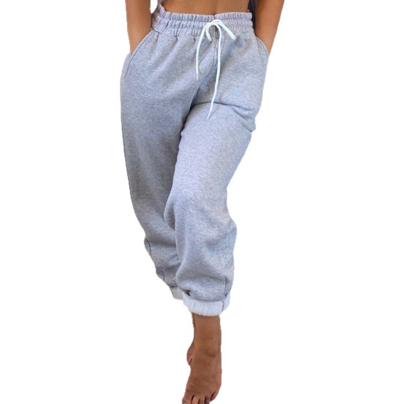 Women's Solid Color Drawstring Jogger Pants Casual Tapered Sweatpants