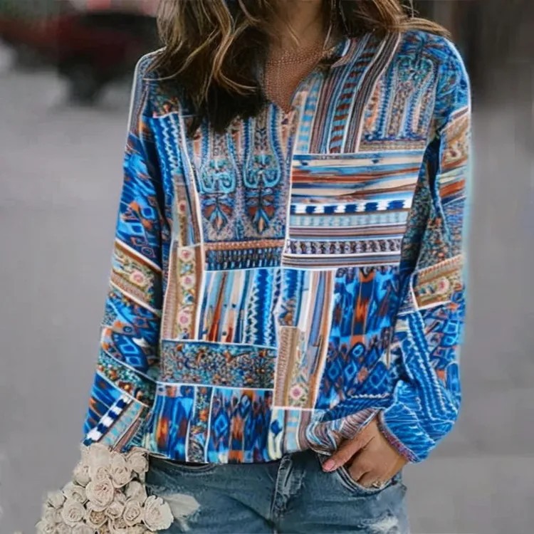 3D Print Women's Sweater Crewneck Pullover Casual Loose Long Sleeve Knit Top