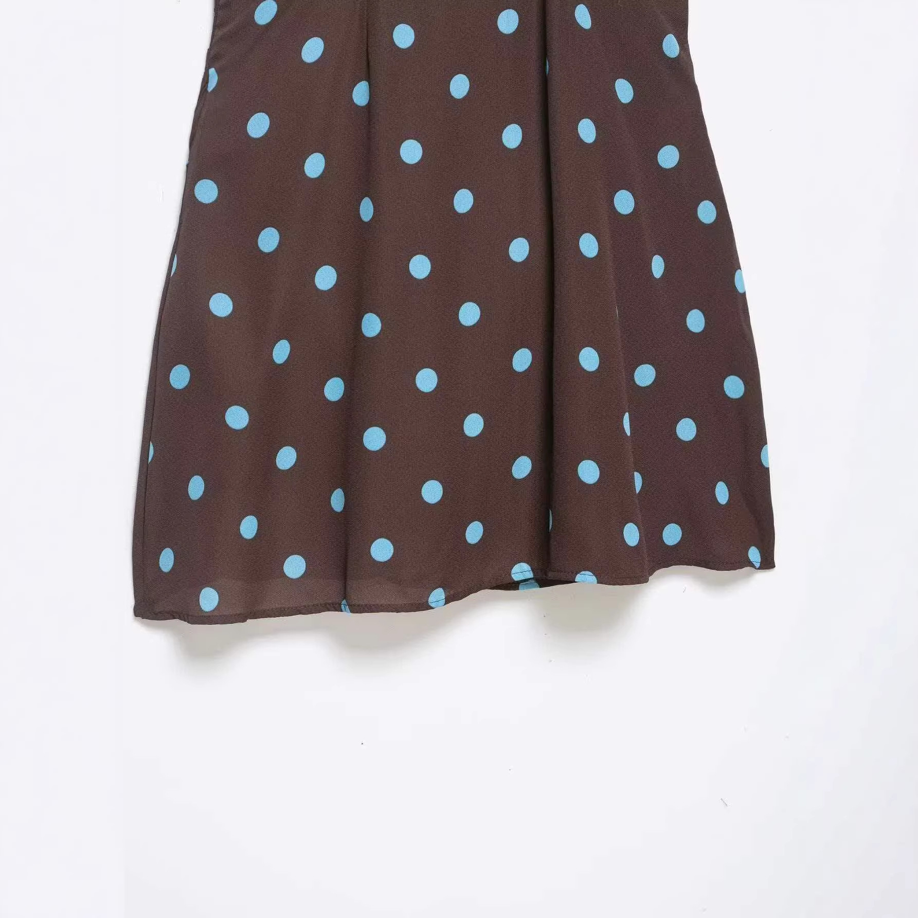 Retro Color-Block Polka Dot Sleeveless Bodycon Dress