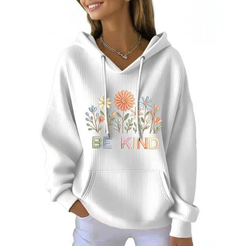 Women's Floral Print Casual Hoodie