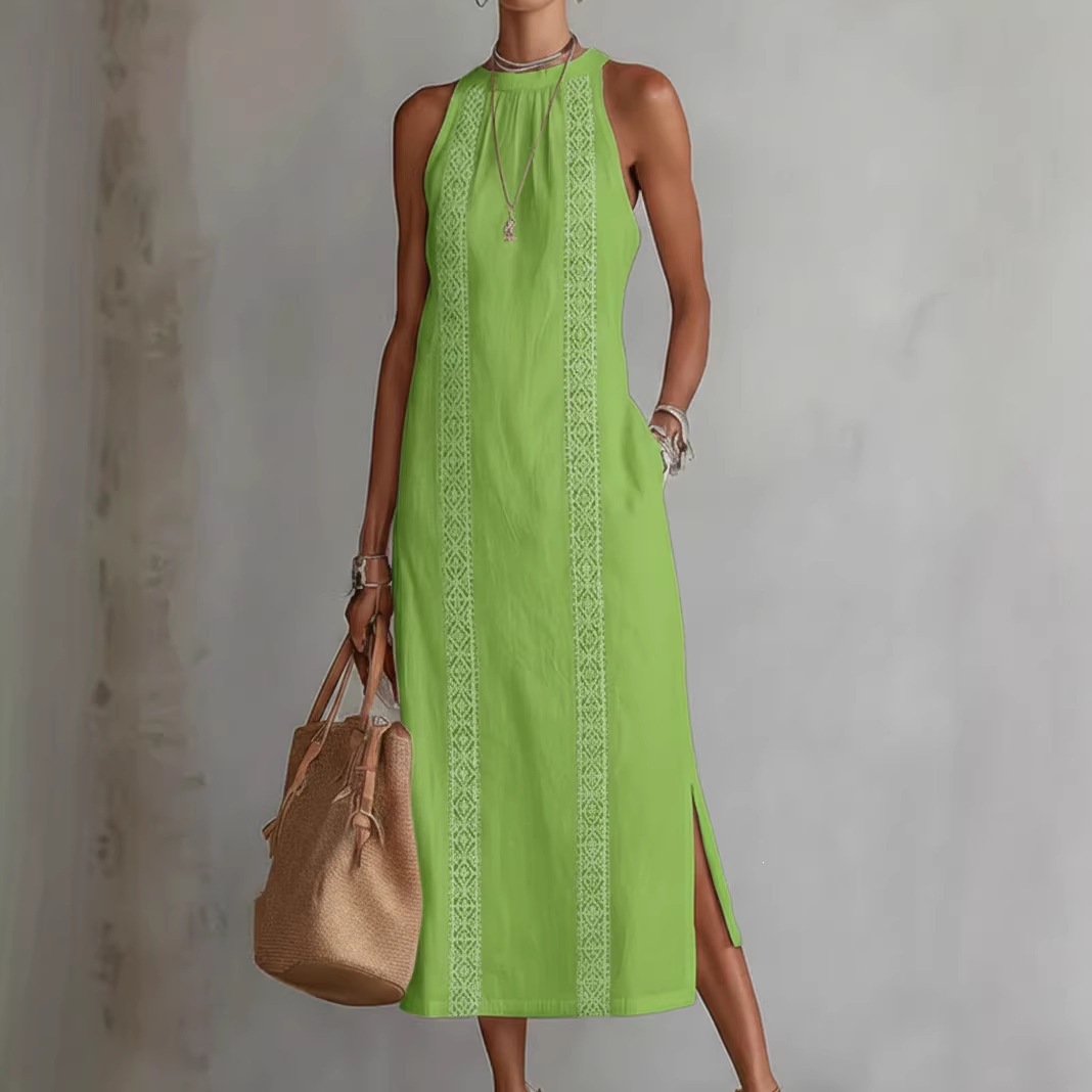 Women's Solid Color Loose Long Shirt Dress Casual