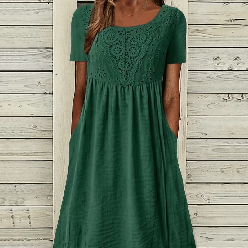 Women's Elegant Floral Print Pleated Midi Dress