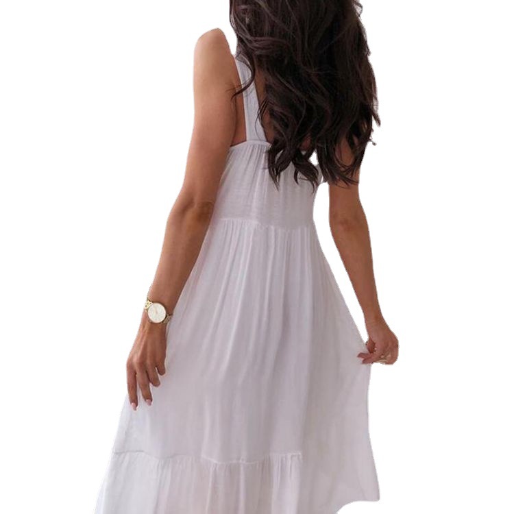 Sexy Lace Spliced Cami Beach Dress