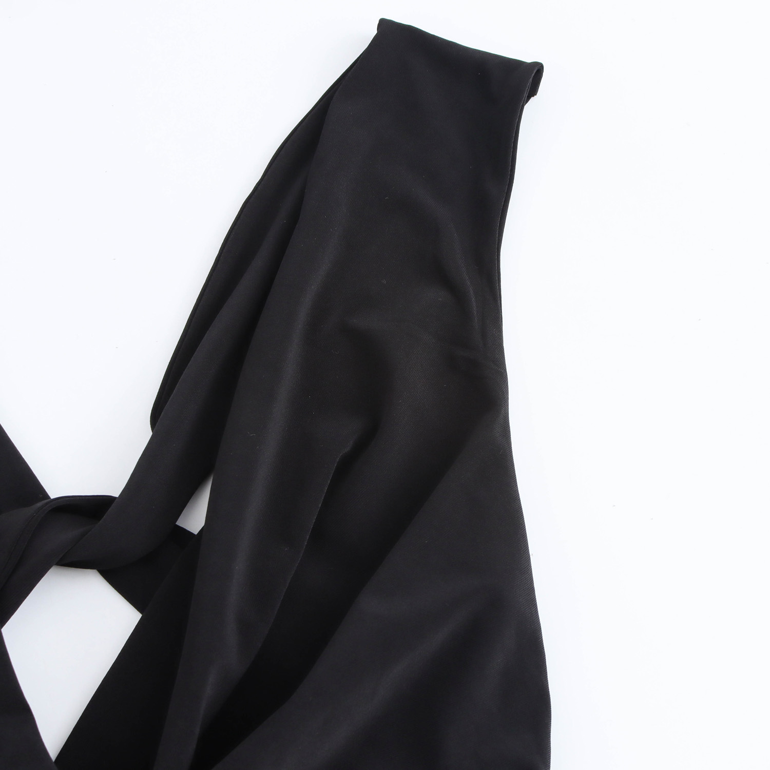 Back-Tie Midi Open-Back Long Sleeve Dress
