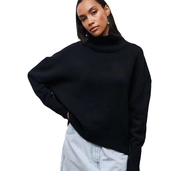 Women's Loose Half-Turtleneck Sweater