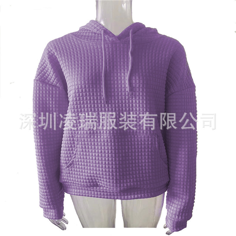 Oversized Pullover Hoodie Women Drawstring Drop Shoulder Kangaroo Pocket