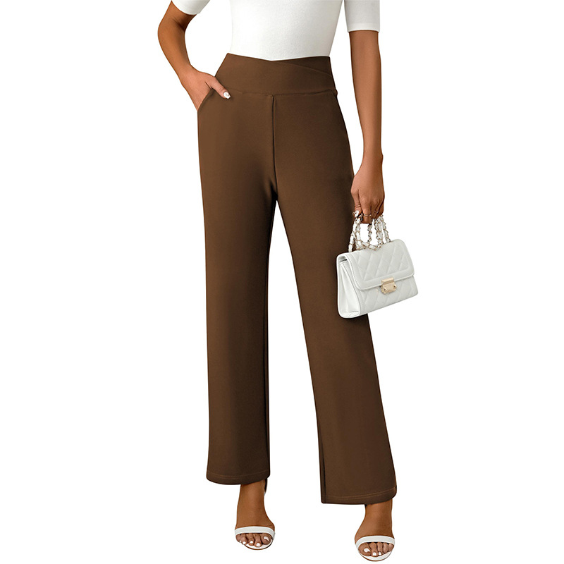Women's High Waist Straight Leg Stretch Flare Pants