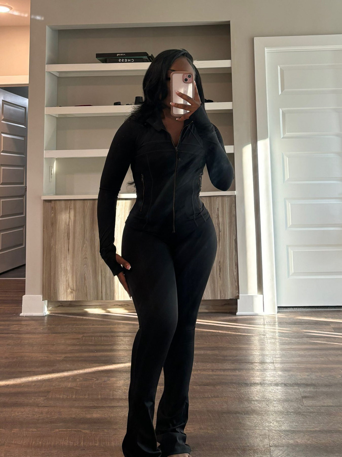 Women's Sexy Slim Fit Long Sleeve Flared Two-Piece Set