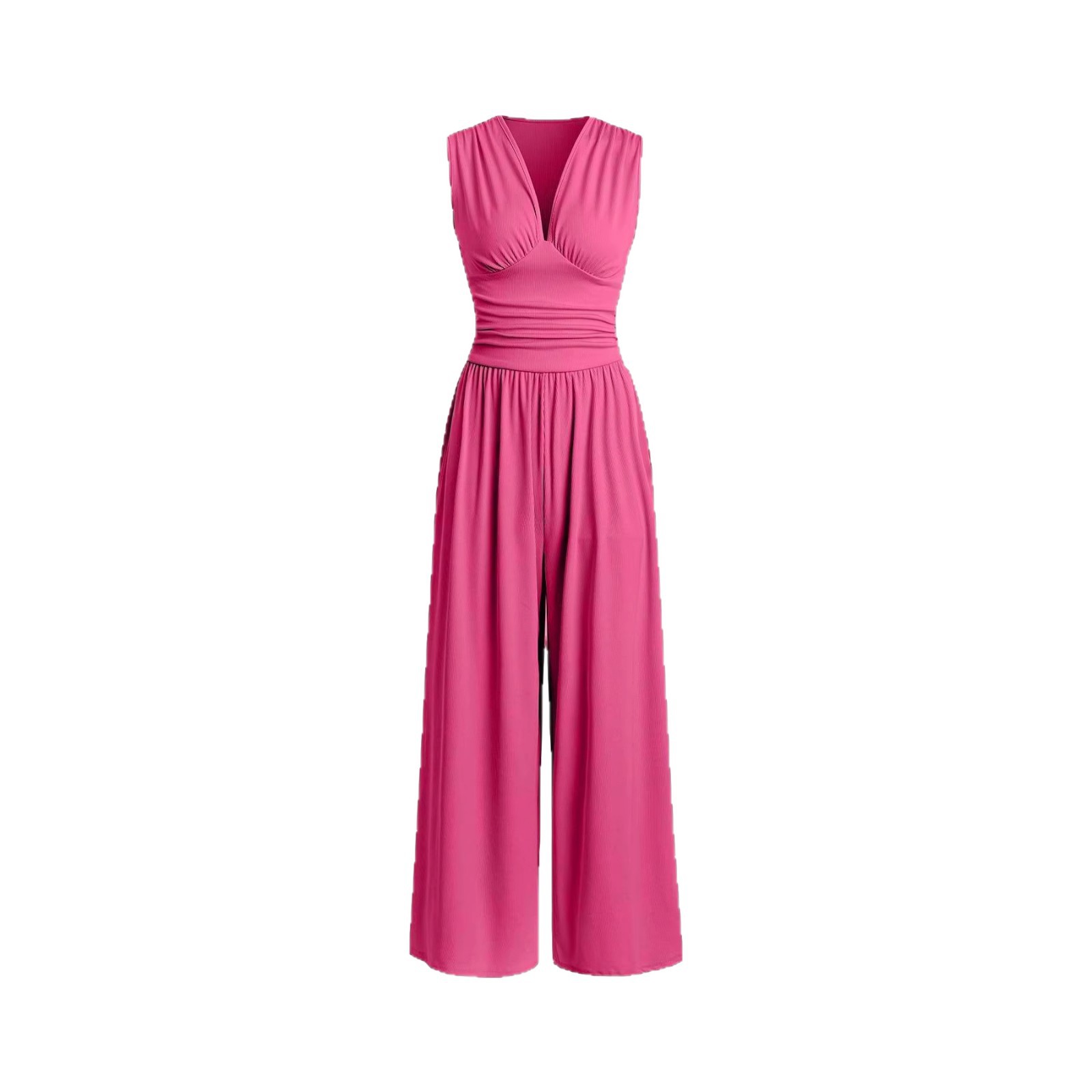 Sleeveless Wide-Leg Jumpsuit for Women, Loose Fit