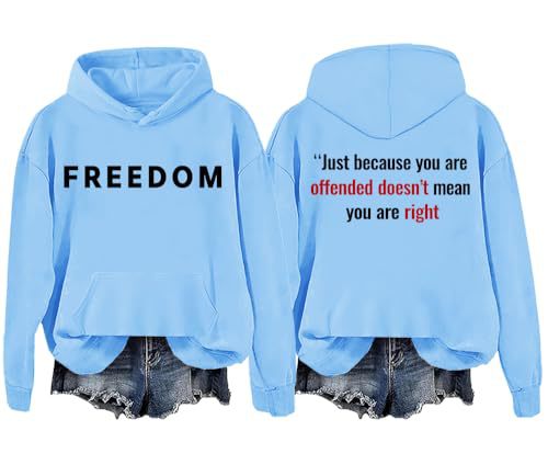 Freedom Patriotic Print Hoodie for Women