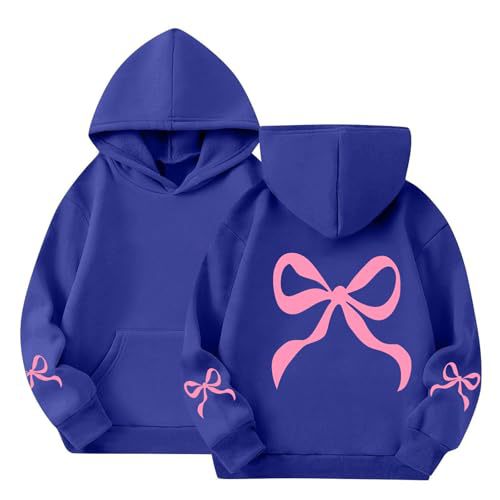 Women's Bow Ribbon Print Hoodie