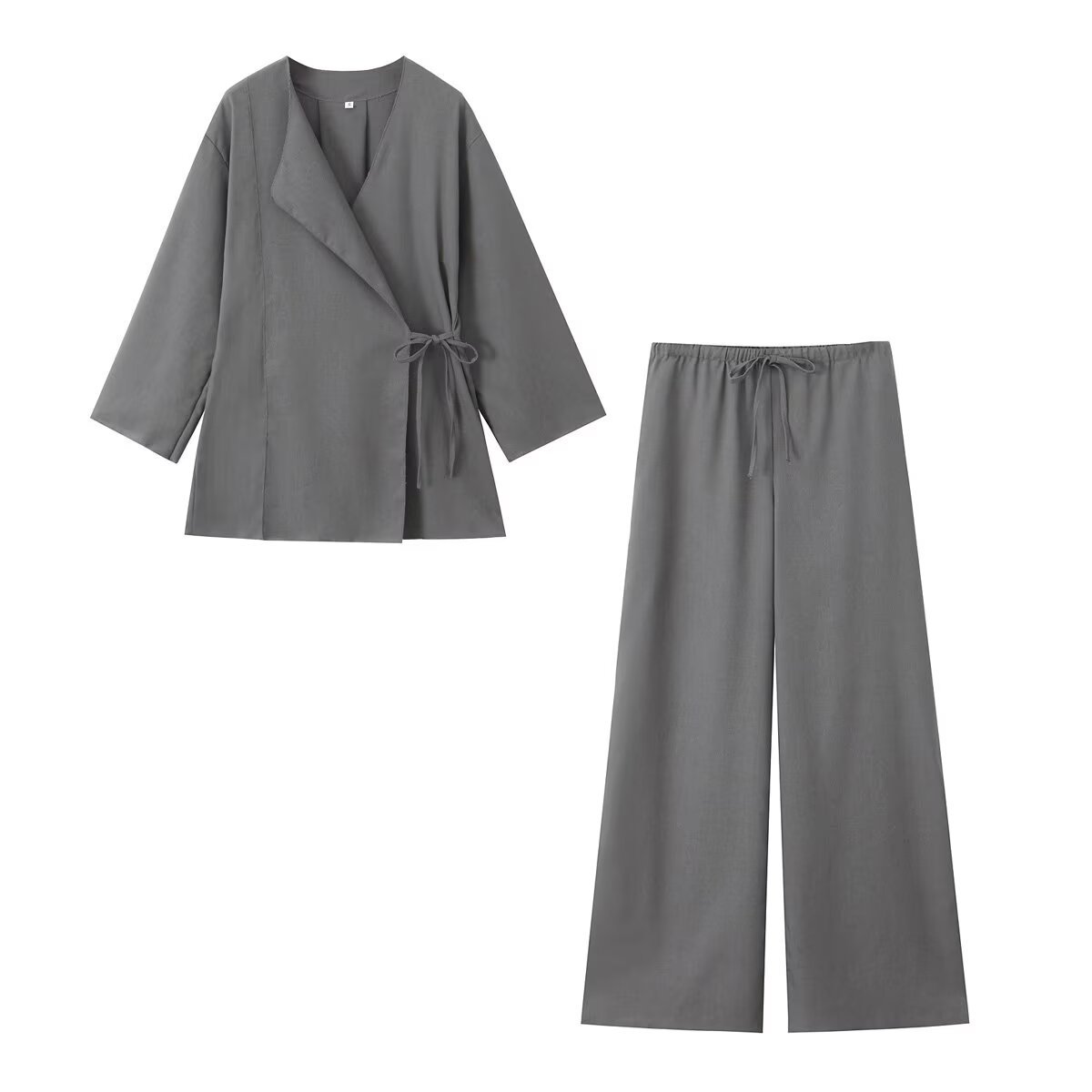 Minimalist Side-Tie Top and Pants Set