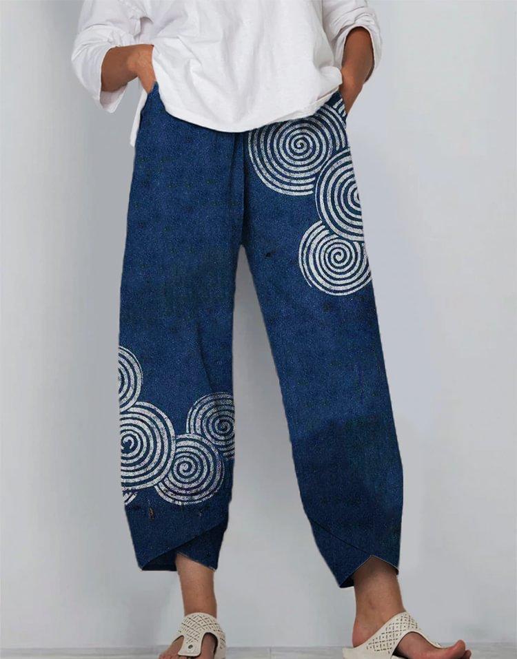 Women's Colorblock Animal Print Jogger Pants Casual Cropped Tapered