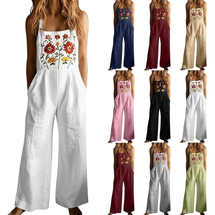 Women's Summer Sleeveless Floral 3D Print Farm Casual Dress
