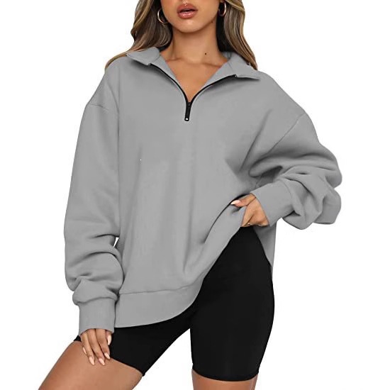 Women's Half-Zip Fleece-Lined Pullover Sweatshirt