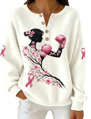 Women's Floral Ribbon Boxing Glove Print Hoodie