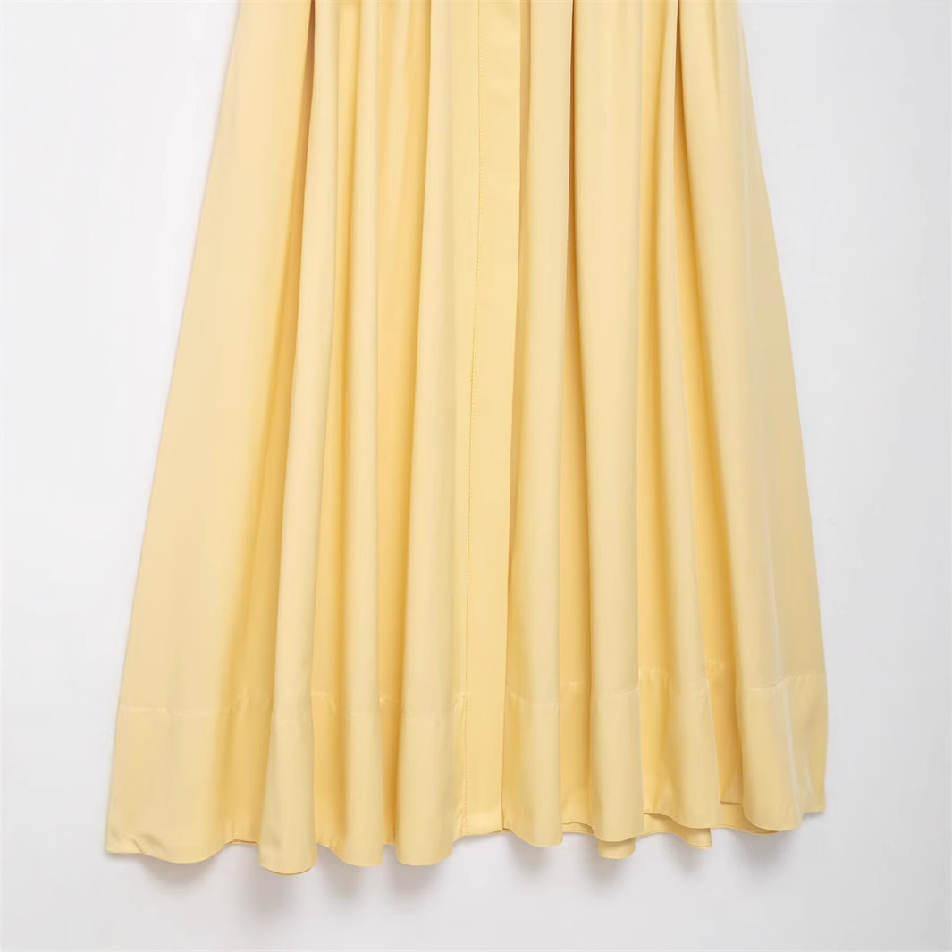 Belted Shirt Dress Long Sleeveless Mesh Polyester