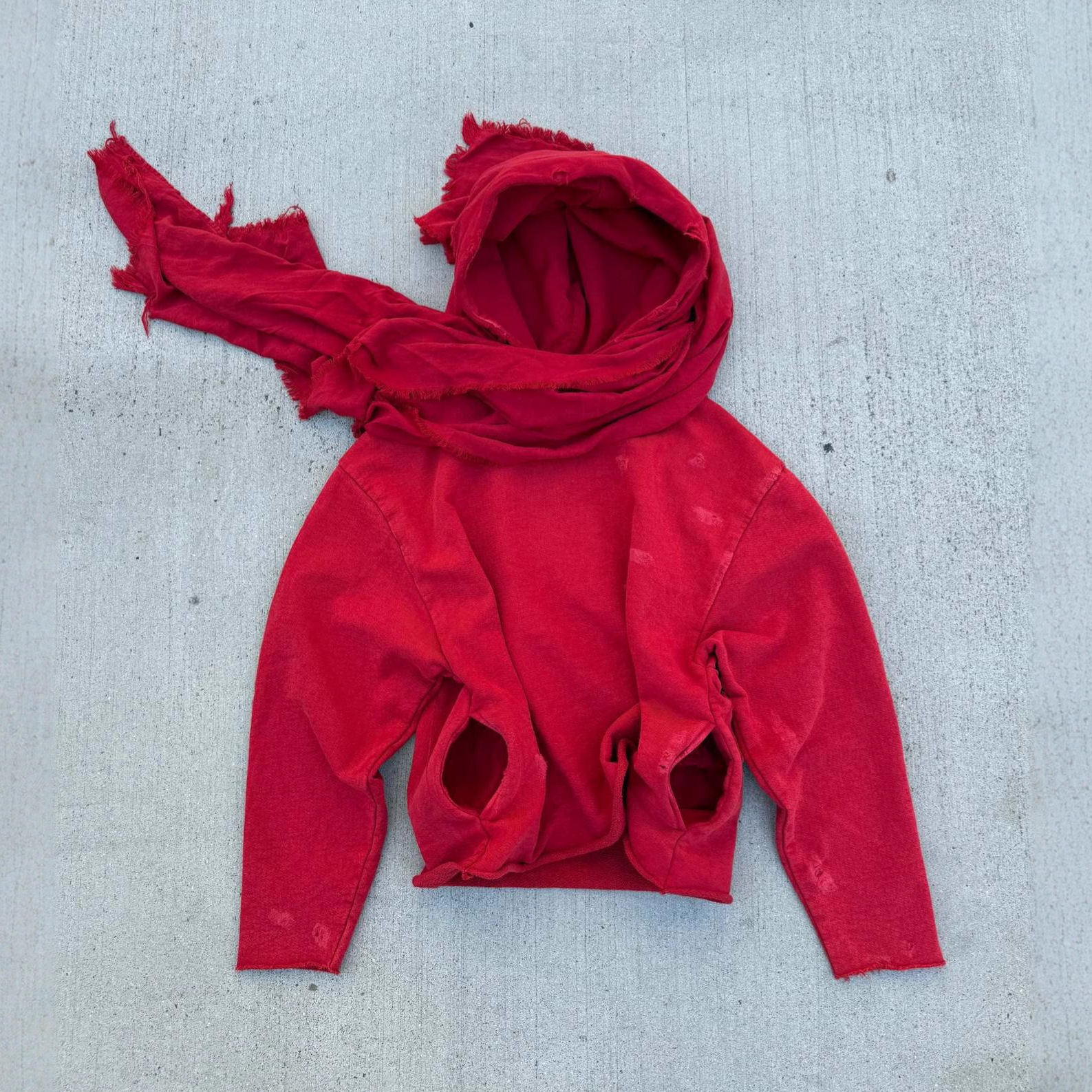 Women's Hooded Sweatshirt with Scarf Color Block Streetwear