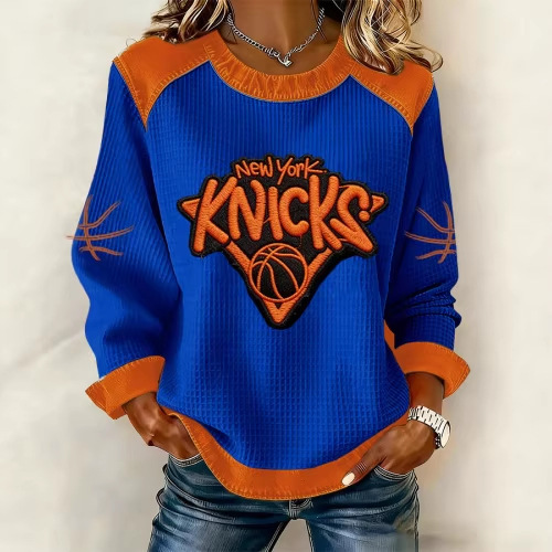 Women's Striped Paw Print Tribal Graphic Crewneck Sweatshirt