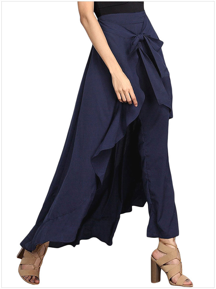 Women's High Waist Wide Leg Chiffon Pants