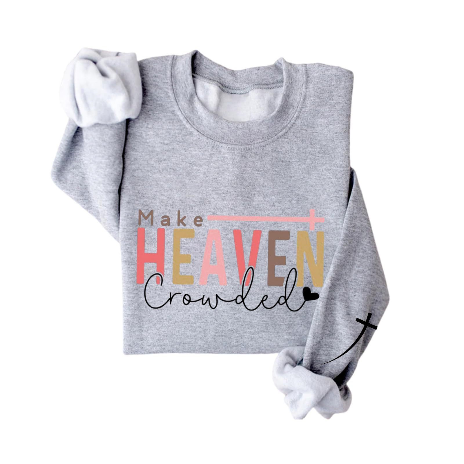 Women's Heaven Letter Print Crewneck Sweatshirt