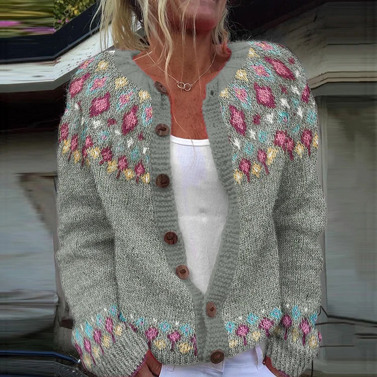 Women's Colorblock Open-Front Cardigan Sweater