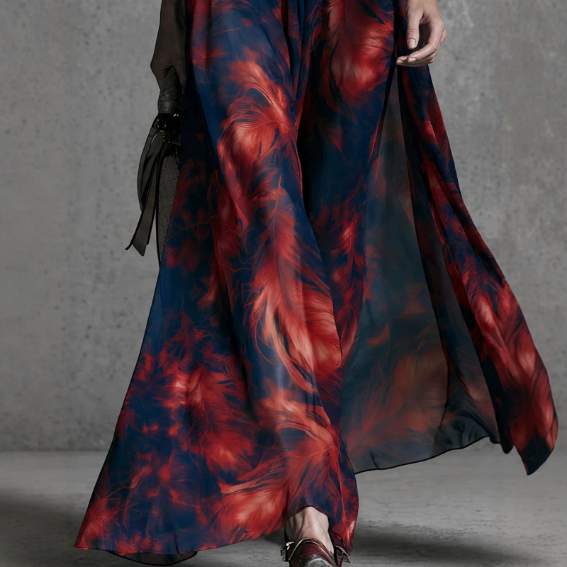 Printed V-Neck High-Waist Sleeveless Maxi Dress for Beach Vacation