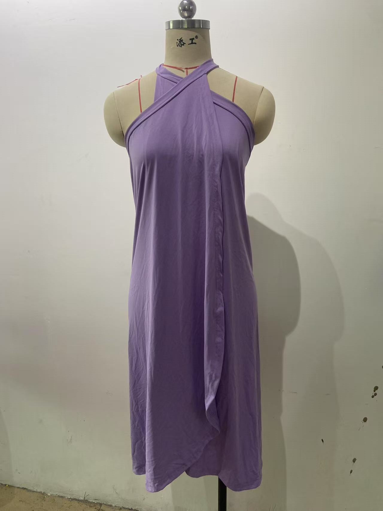 Sexy Halter Neck Loose Irregular Casual Beach Dress